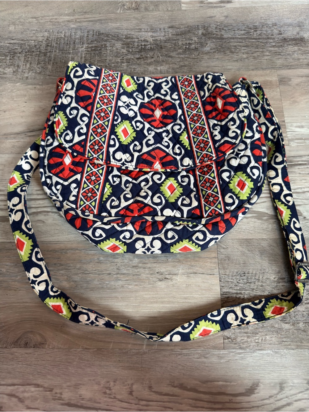 Vera Bradley Saddle Up Quilted Crossbody In Retired Pattern Sun Valley